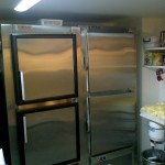 Upright freezer and fridge