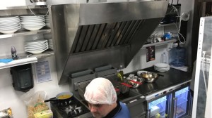 Kitchen stainless exhaust hood
