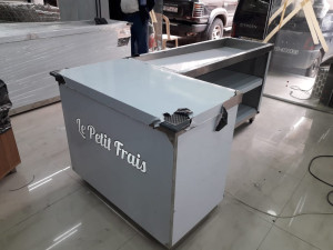 stainless cash counter
