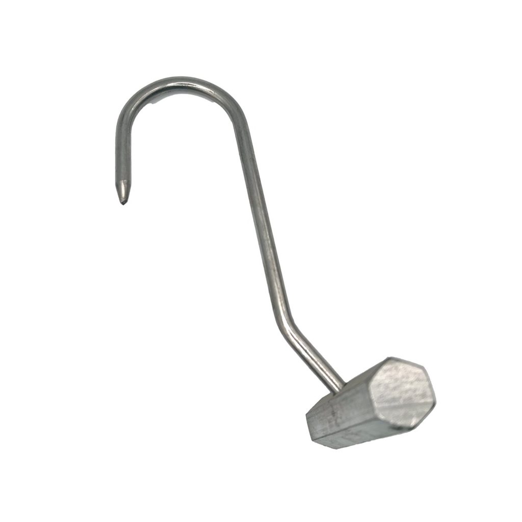 Crochet acier à manche aluminium 16,5 cm x 7 mm
