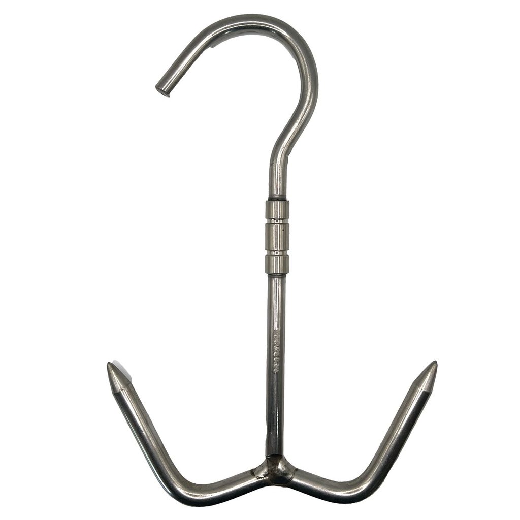 Crochet pivotant deux supports en ancre 26 cm, 10 mm
