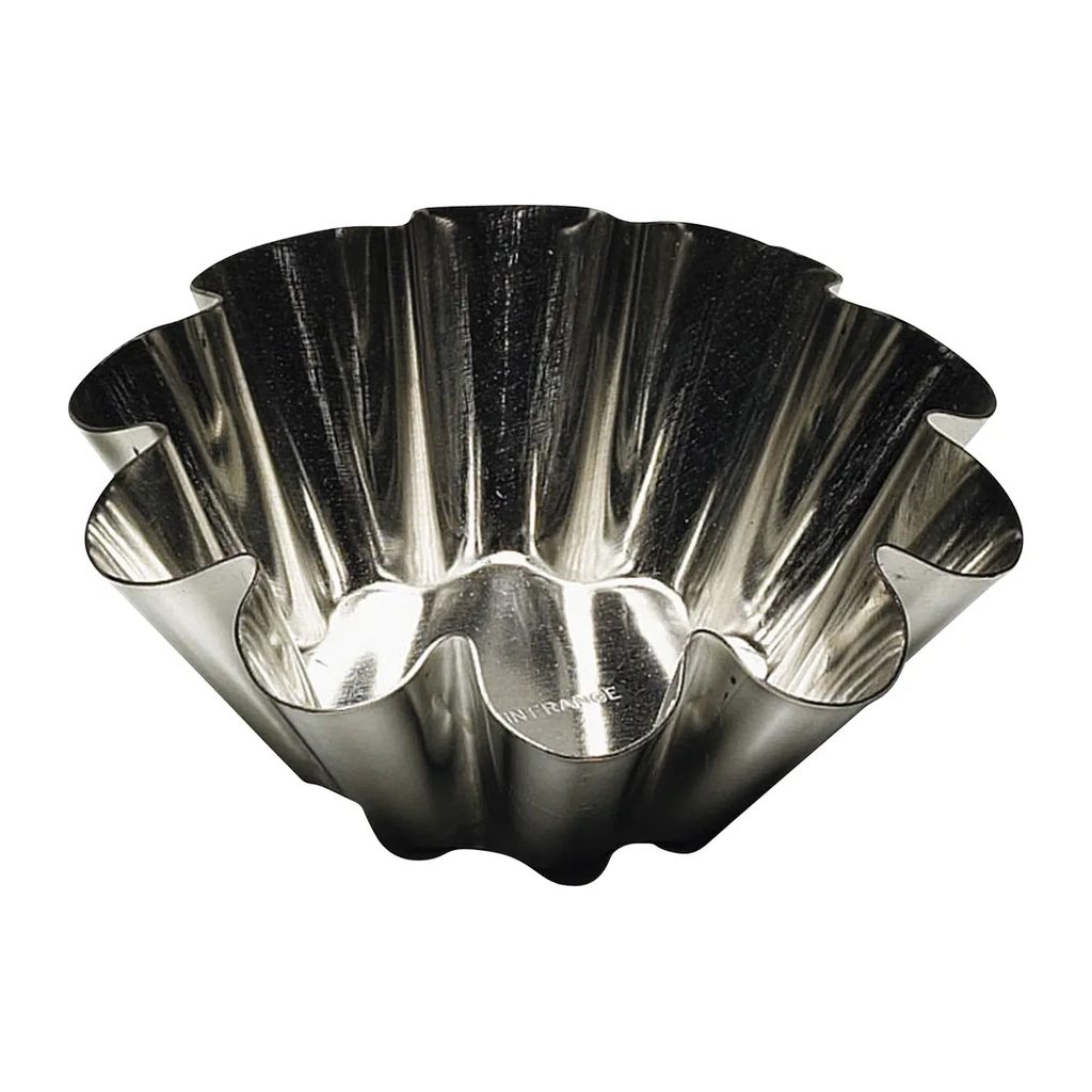 Gobel Individual Brioche Mould Ø 80 mm, 10 Ribs, Tinplate — Louis Tellier