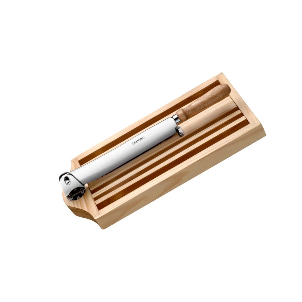 Couteau à pain avec ramasse-miettes lame 25 cm — Fischer France