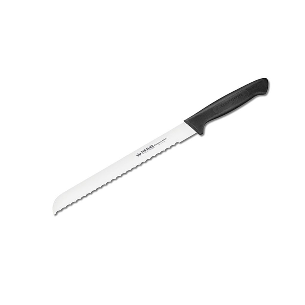 Couteau à pain 23 cm manche noir — Fischer France