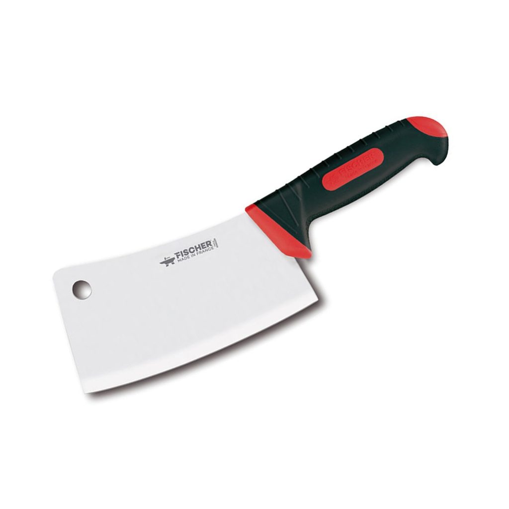 Butcher Cleaver 22cm Black/Red Bi-Material Handle