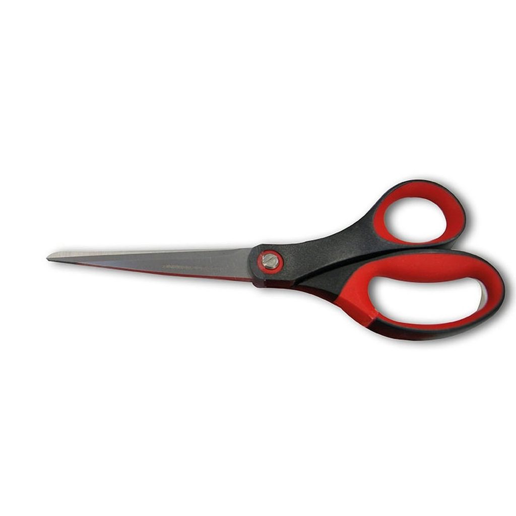 مقص ستانلس 21 cm ناعم أحمر مقبض — Fischer France