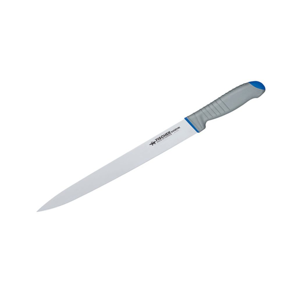 Aiguille à brider droite 30 cm manche bi-matière bleu — Fischer France