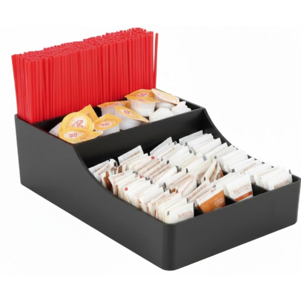 Boîte de rangement sachets sucre et pailles 3 compartiments 200x300 mm — TKF France