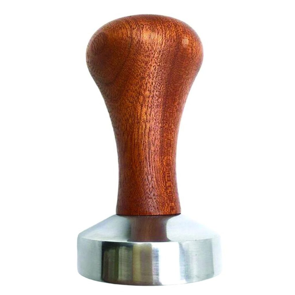 Tasseur à café poignée hêtre foncé 58 mm