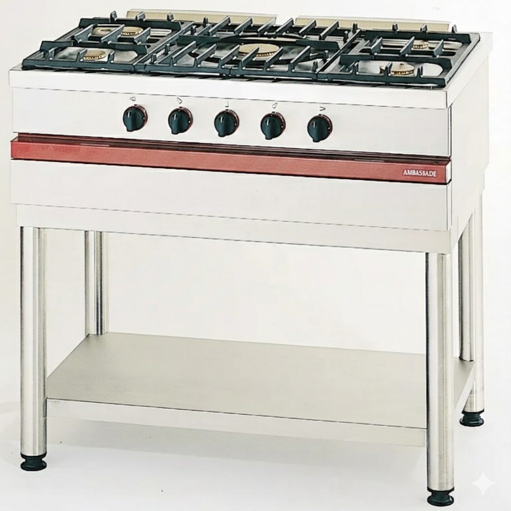 5- شعلة غاز علوي . • 2 x 3 kw شعلات .
