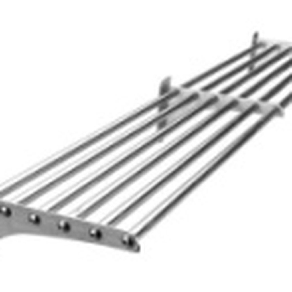 S/S Tubular Wall Shelving 6 Tubes 120x40 cm