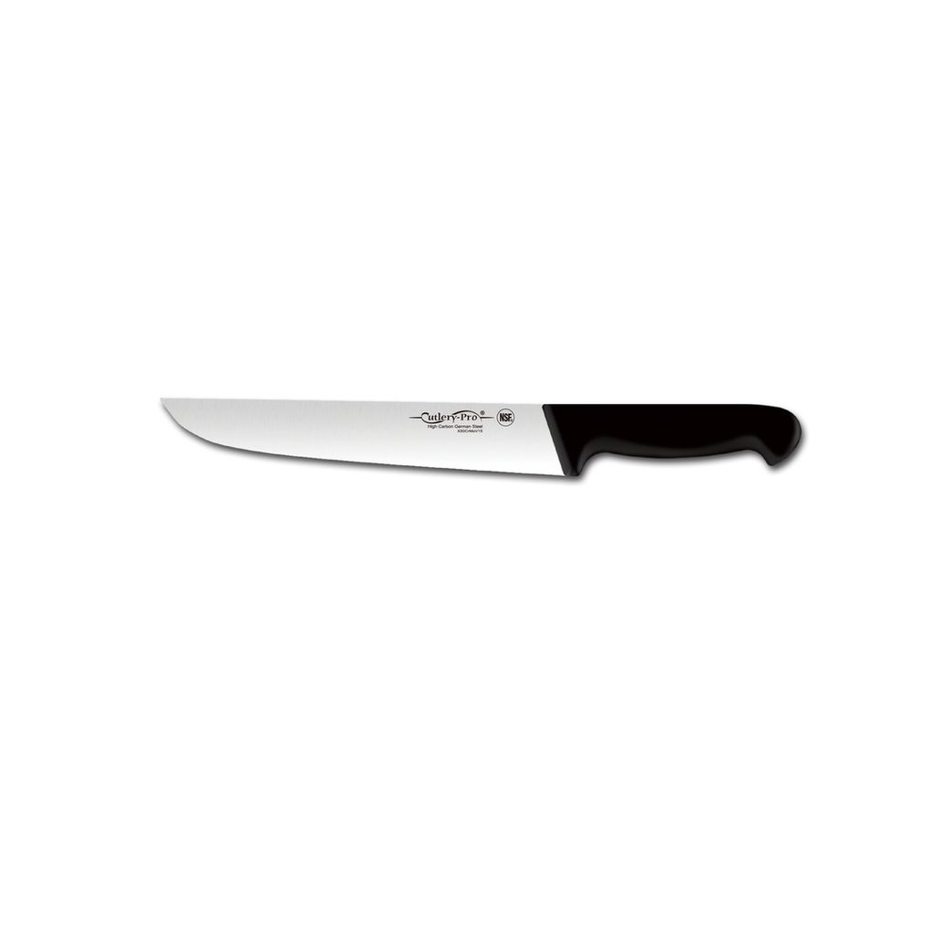 Couteau de boucher droit 18 cm manche noir — Cutlery Pro