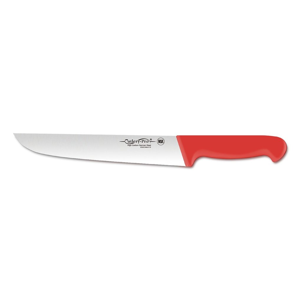 Couteau de boucher droit 18 cm manche rouge RD201 — Cutlery Pro