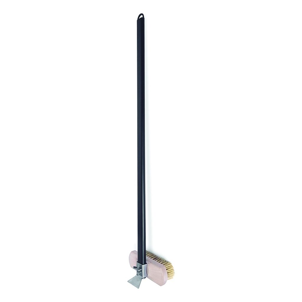 فرشاة تنظيف نحاسية لفرن البيتزا بمكشطة، مقبض 132cm — TKF France