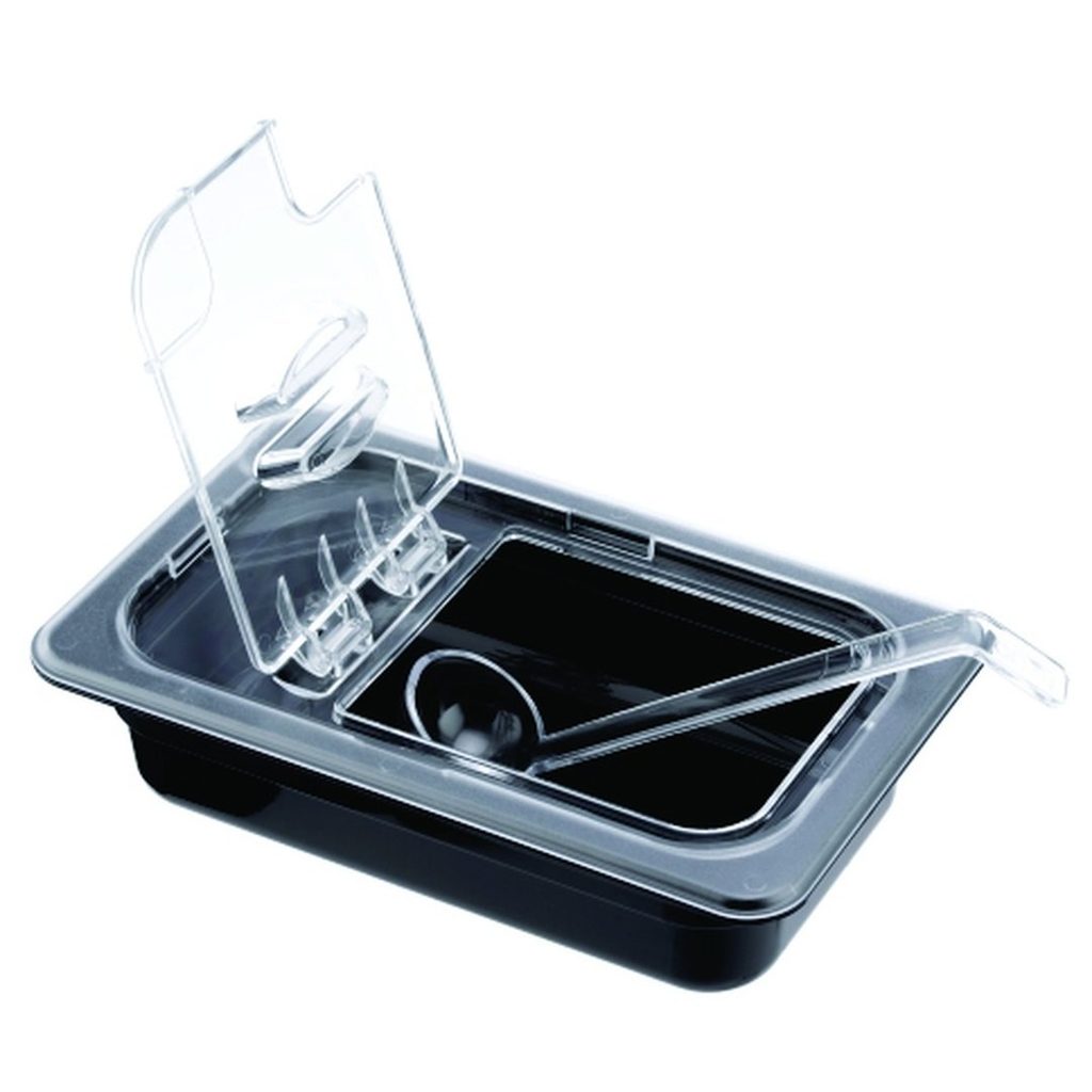 Couvercle polycarbonate rabattable GN 1/1 avec encoche — TKF France