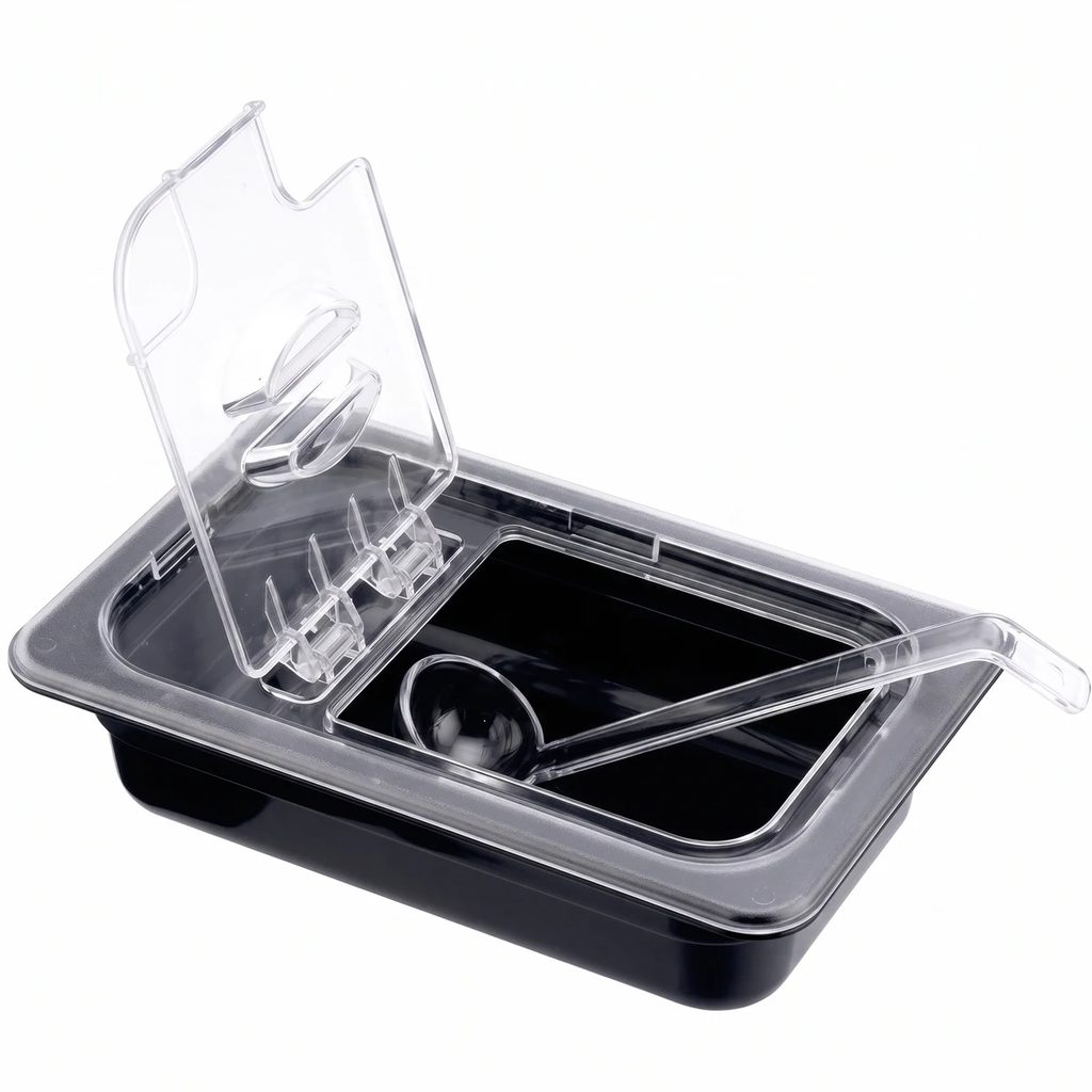 Polycarbonate Flip-Up GN 1/2 Lid Notched — TKF France