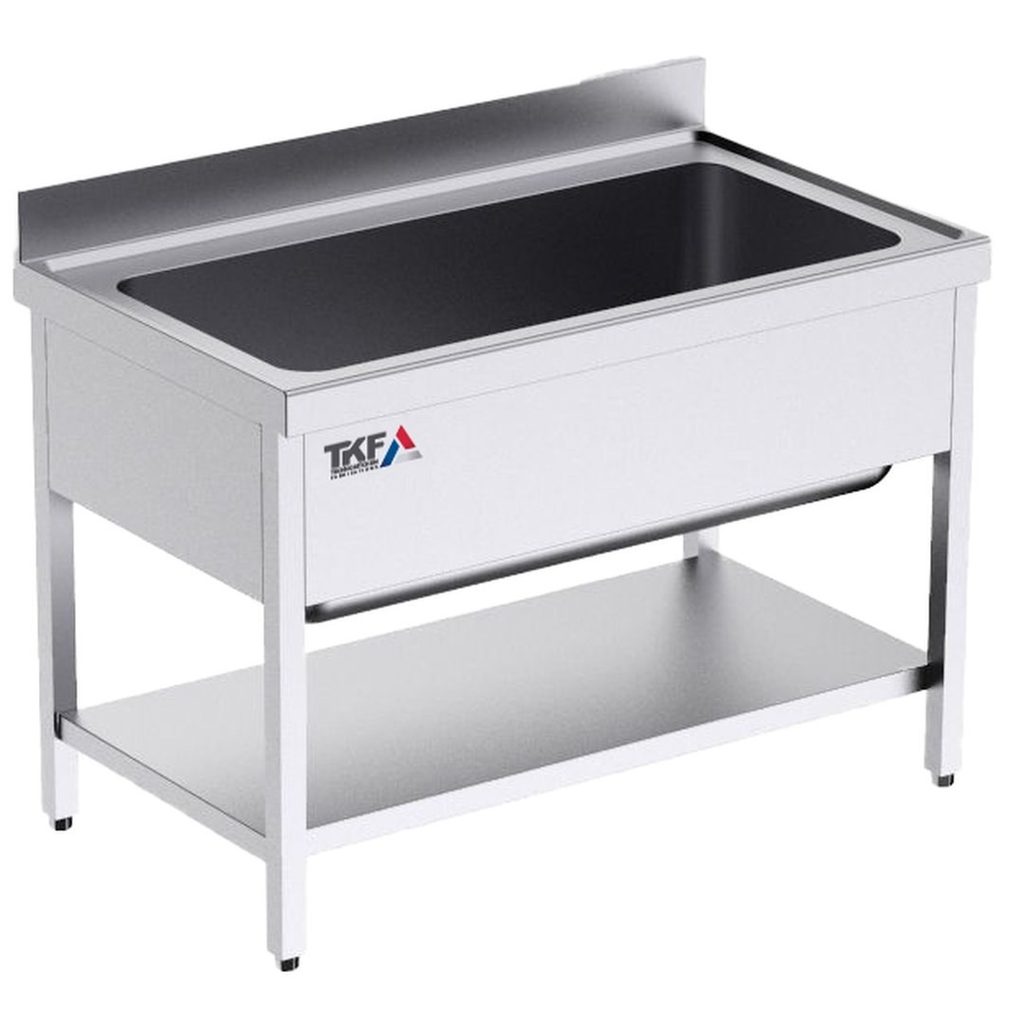 Plonge 1 grand bac inox 120×70×85 cm