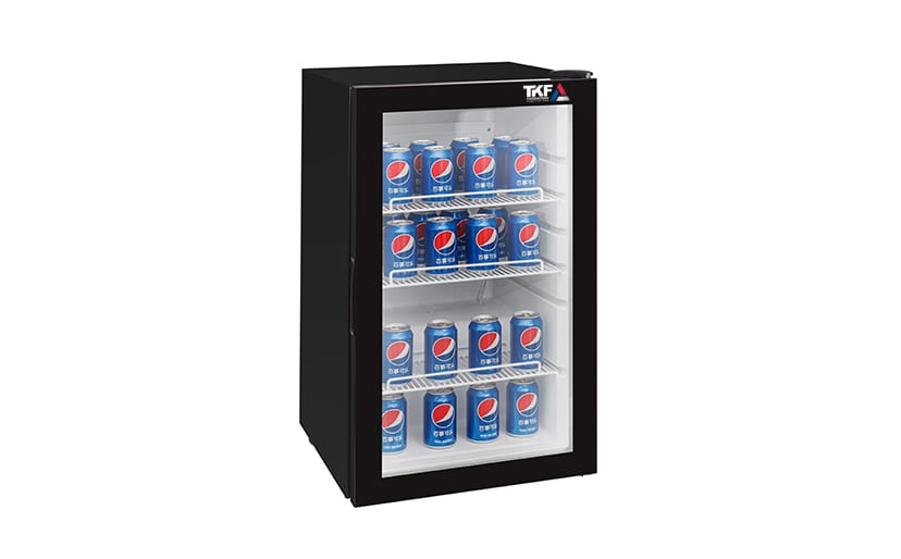 Beverage Cooler 105L Black Glass Door 48×52×84 cm — TKF France