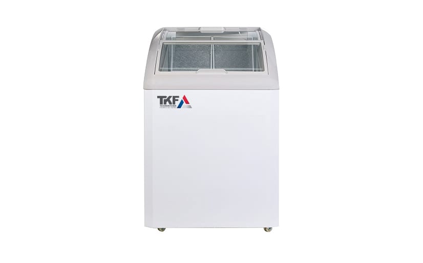 Curved Glass-Door Display Freezer 131L 61.5×67.5×83 cm — TKF France