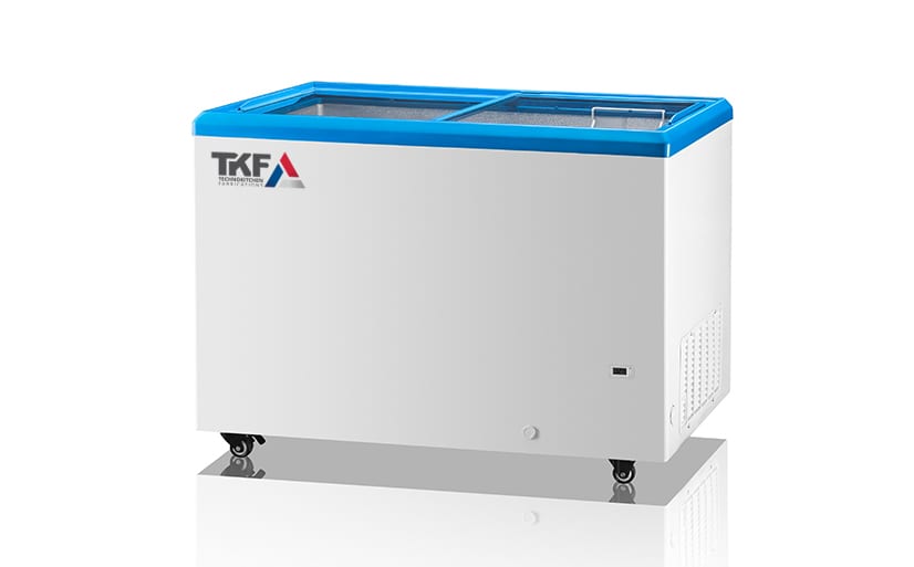 Flat Glass-Door Display Freezer 359L 127.5×67.5×83 cm — TKF France