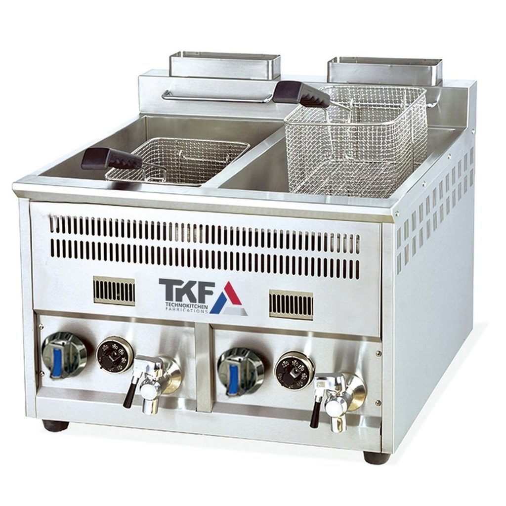 Countertop Gas Fryer 2 Tanks 16L+16L, 41400 BTU