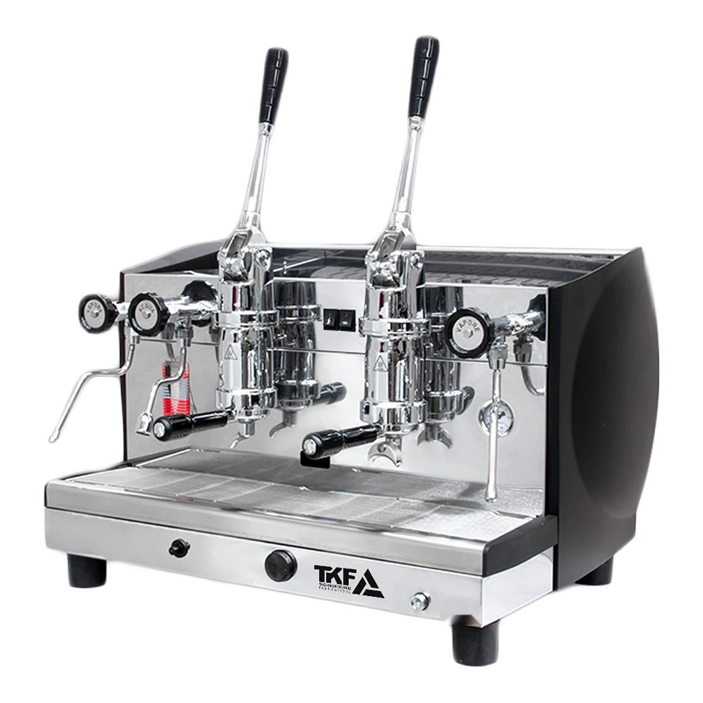 Machine à expresso à levier 2 groupes, chaudière cuivre 13,5 L — TKF France