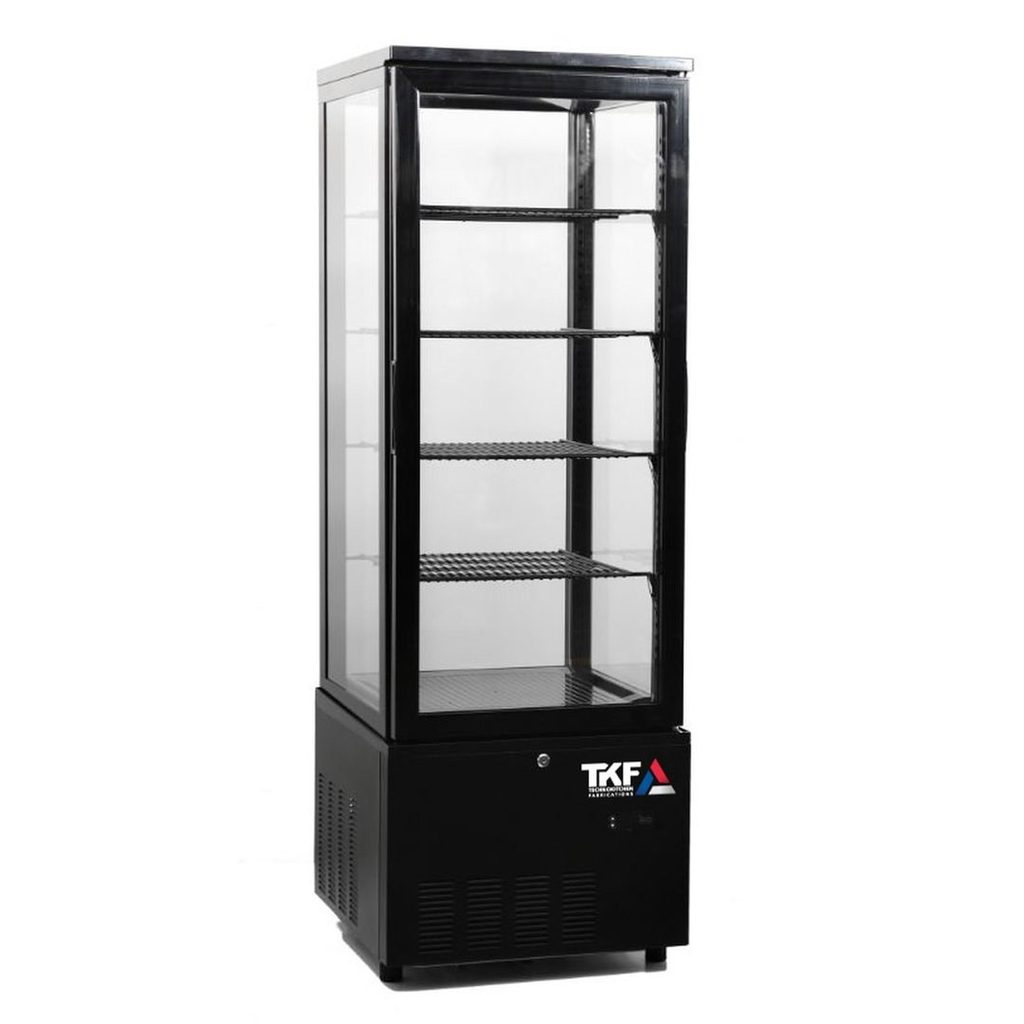 4-Sided Glass Display Cooler 237L Curved Door