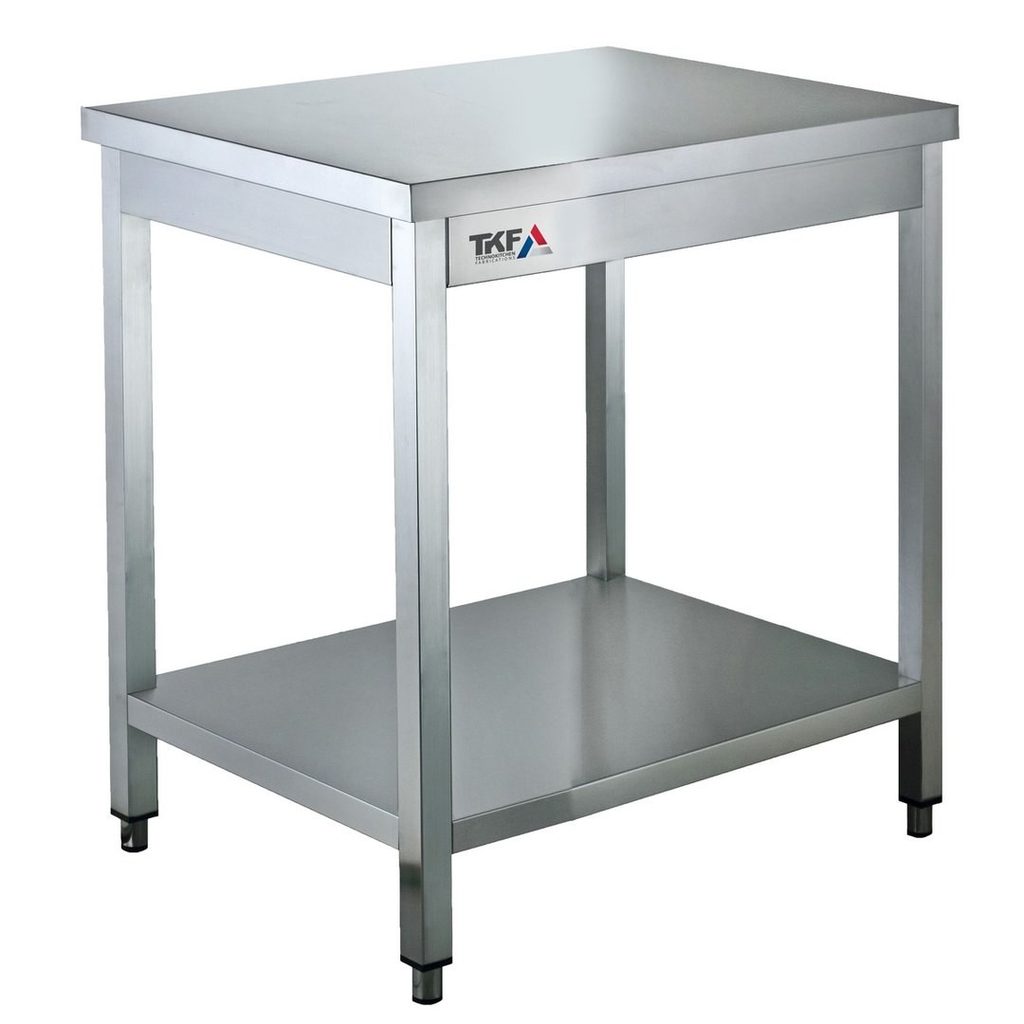S/S Working Table with 1 Undershelf 80x70cm