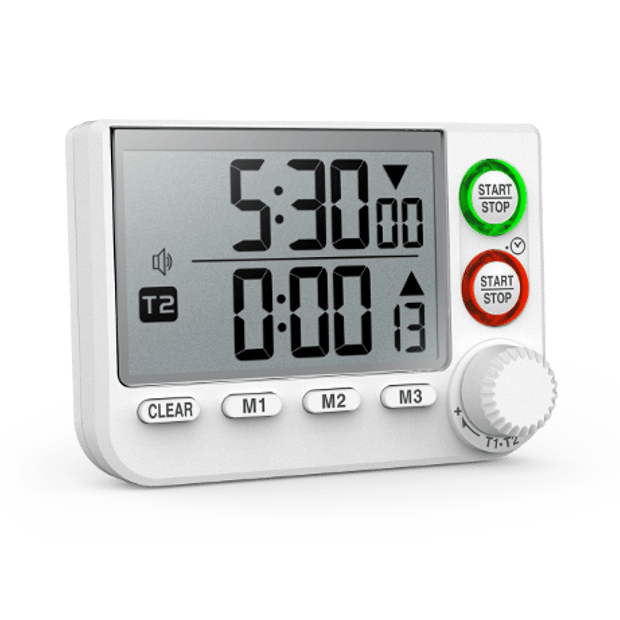 Minuteur électronique rotatif double 99h 59min