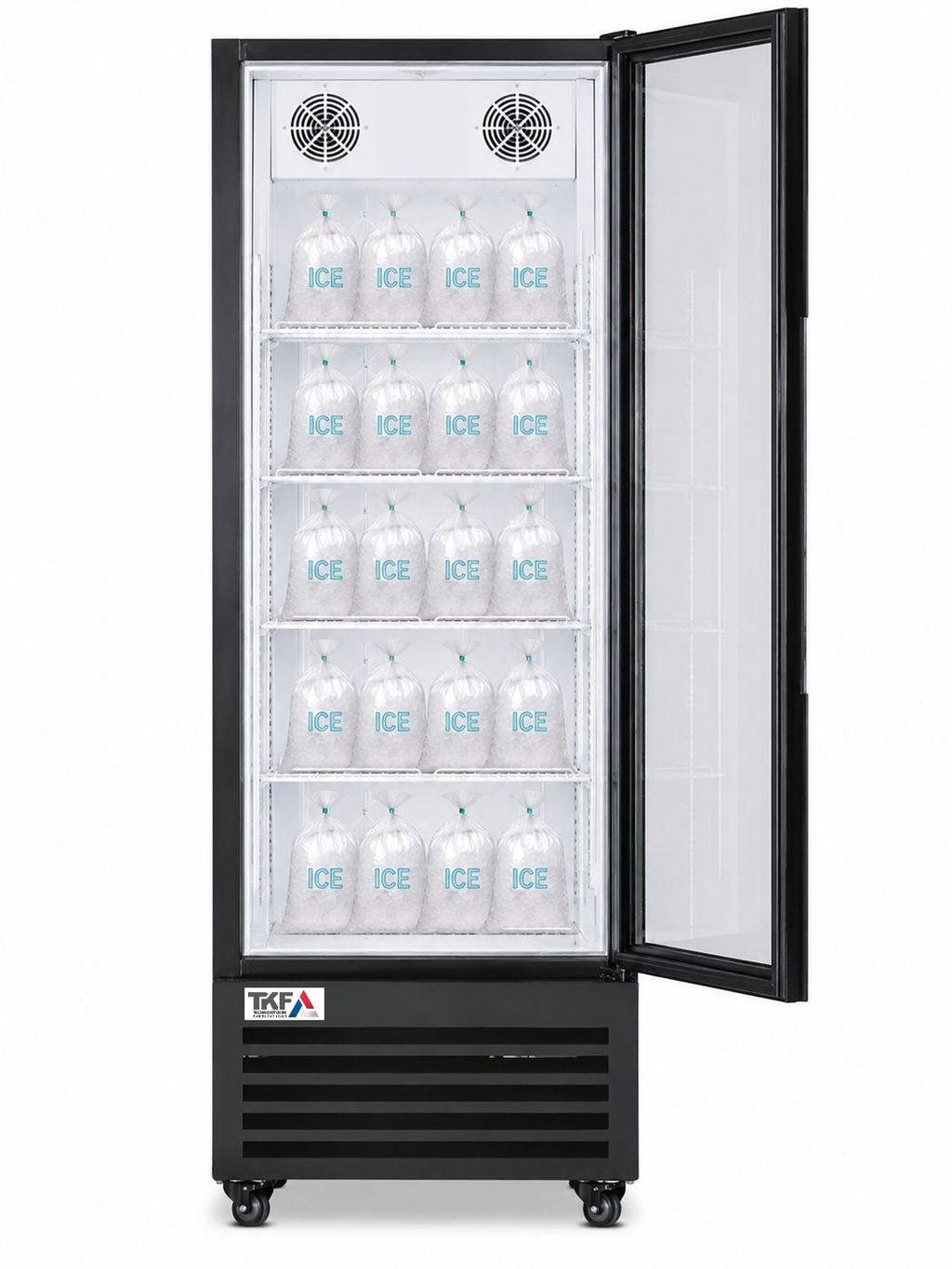Upright Refrigerator Dual Temperature Single Glass Door 75x98x205cm 780L — TKF France