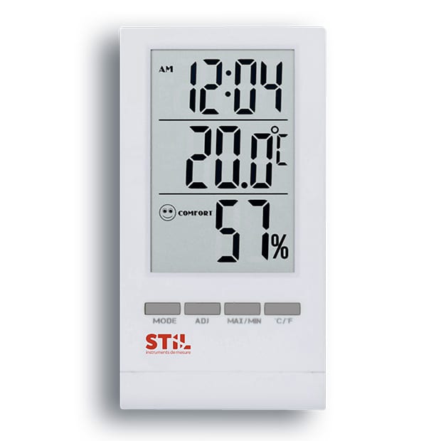 Thermomètre et hygromètre digital avec horloge