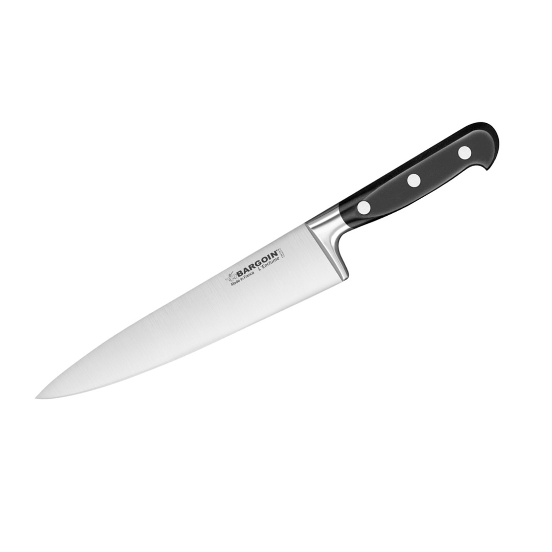Mitre Kitchen Knife 20cm Aluminum Bolster Black Handle