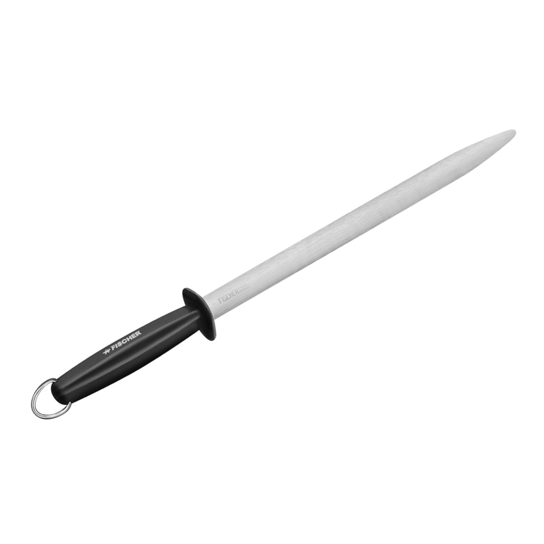 Oval Honing Steel 30cm Black Handle