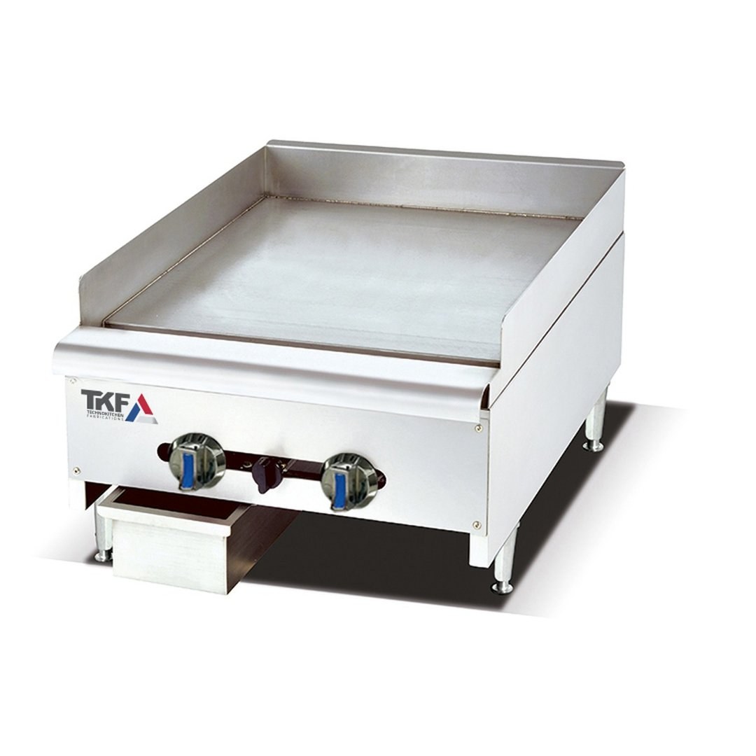 Gas Flat Grill 60cm Thick Plate 2 Burners — TKF France