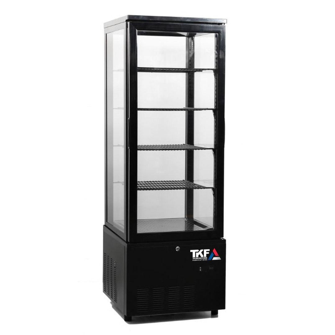 4-Sided Glass Display Cooler 237L Curved Door — TKF France